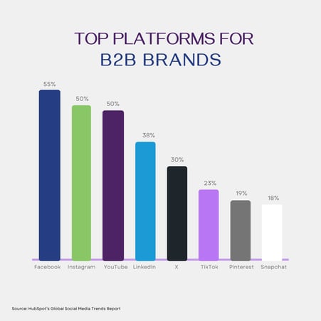 RNK 25013 Top Platforms for B2B Brands graph