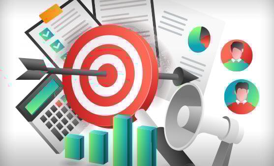 Target surrounded by graphs