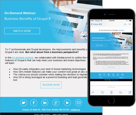email marketing to farmers non-responsive design