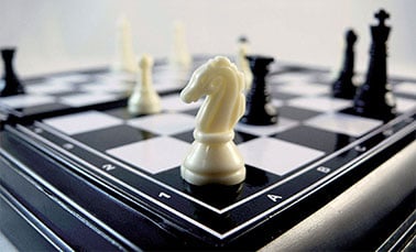 Knight on a chess board