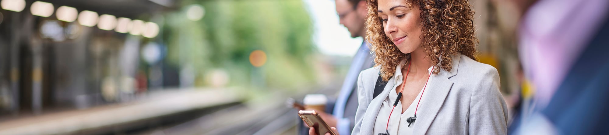Woman looking at mobile phone